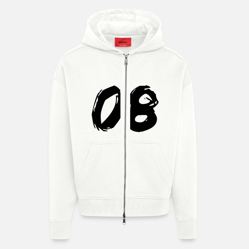 Brushed 08 - Zip Hoodie - made by SPREAD - OFF WHITE