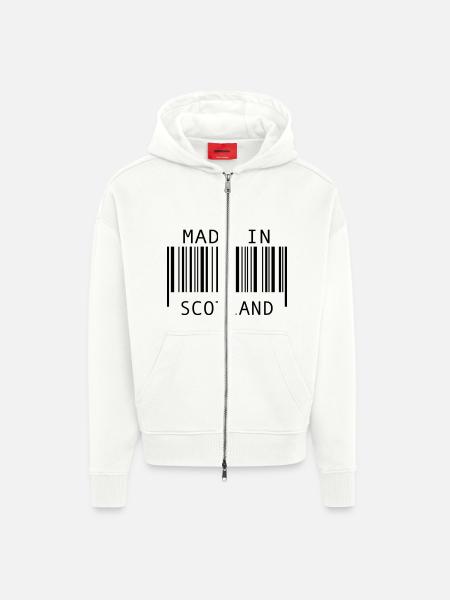 Made in Scotland - Zip Hoodie - made by SPREAD - OFF WHITE