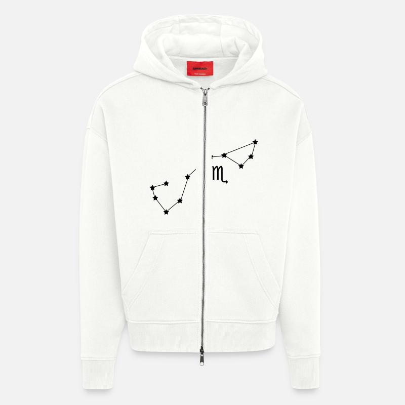 Sternbild Skorpion Sternzeichen - Zip Hoodie - made by SPREAD - OFF WHITE