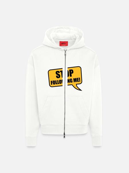 stop - Zip Hoodie - made by SPREAD - OFF WHITE