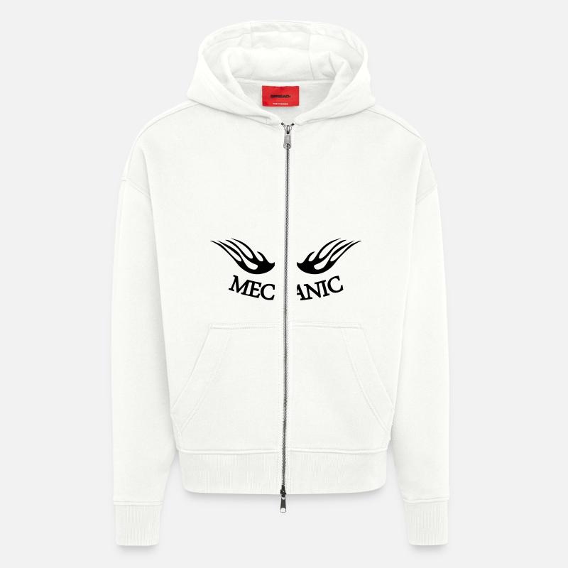 Mécanicien / mécanicien (B, 1c) - Veste à capuche bio épaisse oversize fabriqué en UE - OFF WHITE