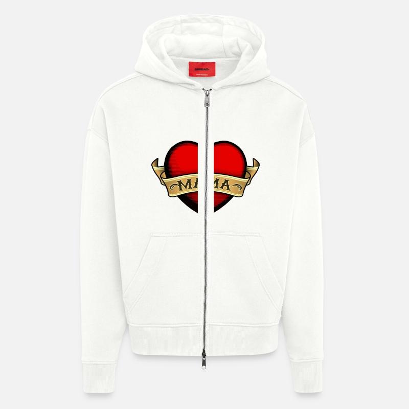 design mama mom mutter - Zip Hoodie - made by SPREAD - OFF WHITE