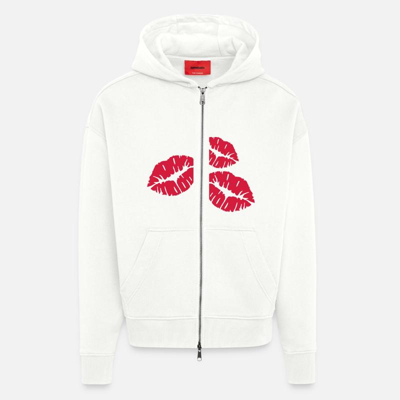 Kuss - Zip Hoodie - made by SPREAD - OFF WHITE
