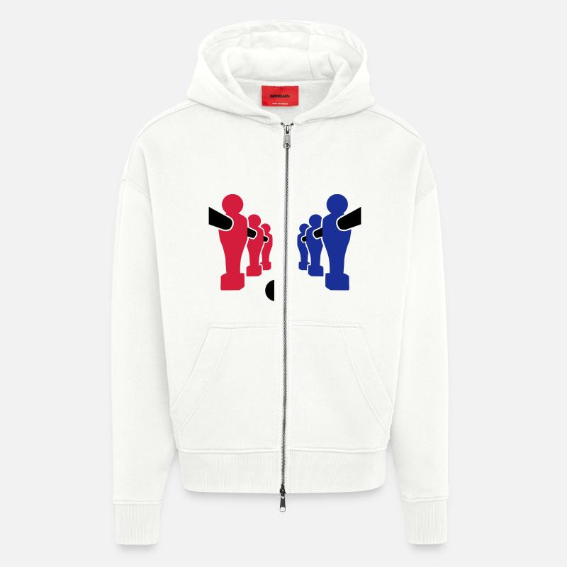 Tischkicker - Zip Hoodie - made by SPREAD - OFF WHITE