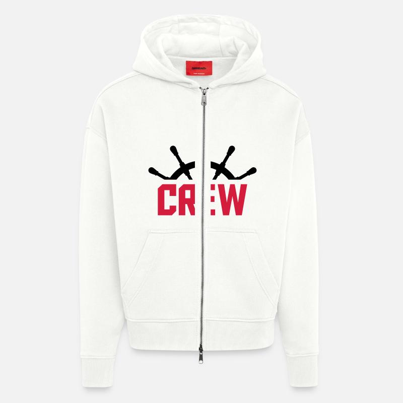 Conception de Steuerrad d'équipage - Veste à capuche bio épaisse oversize fabriqué en UE - OFF WHITE