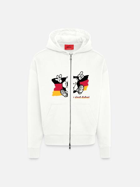 (ichdabei4) - Zip Hoodie - made by SPREAD - OFF WHITE