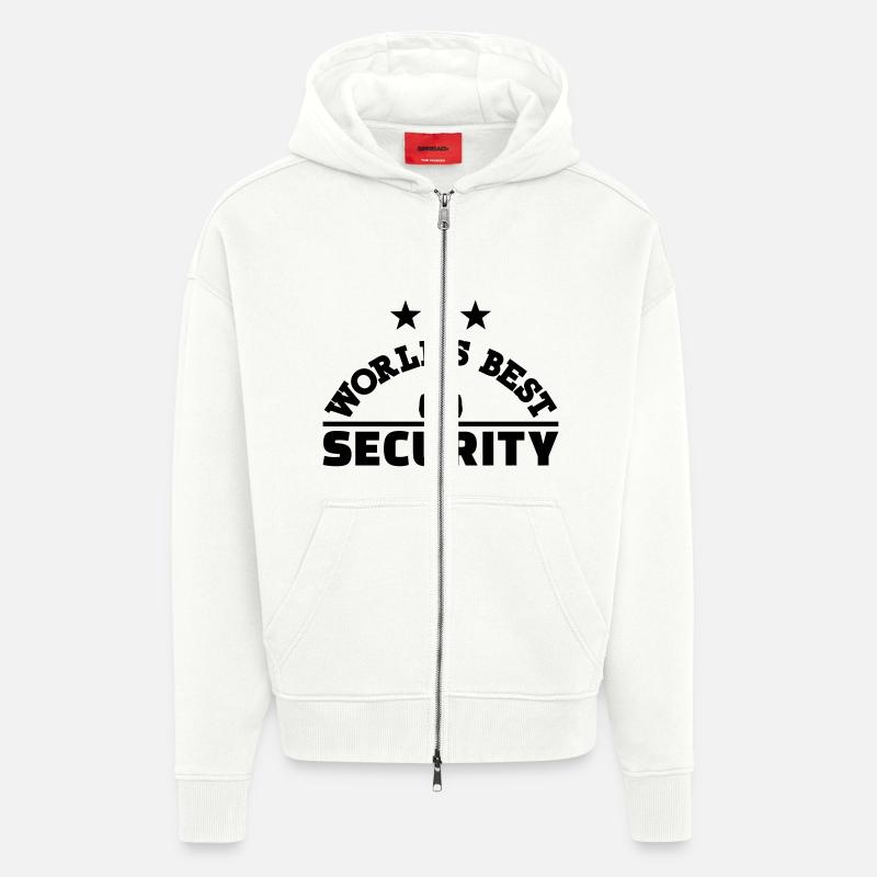 Security - Veste à capuche bio épaisse oversize fabriqué en UE - OFF WHITE