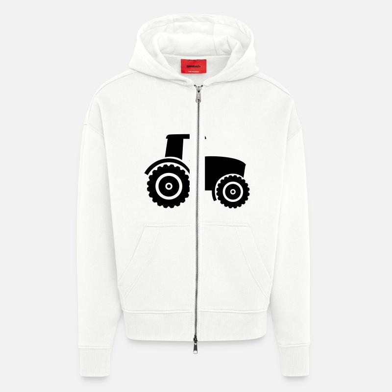 Traktor - Zip Hoodie - made by SPREAD - OFF WHITE