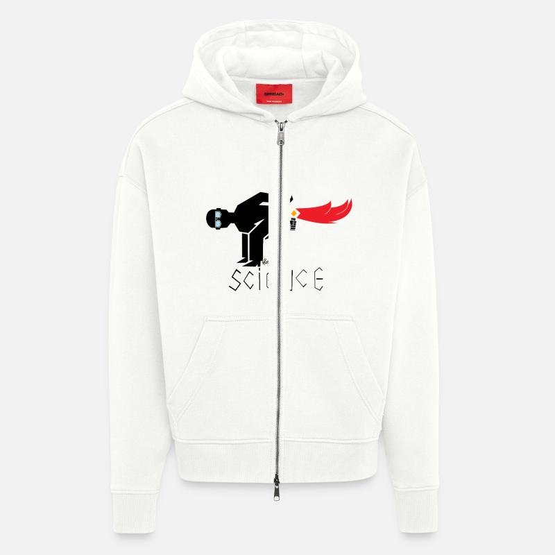 Wissenschaft - Zip Hoodie - made by SPREAD - OFF WHITE