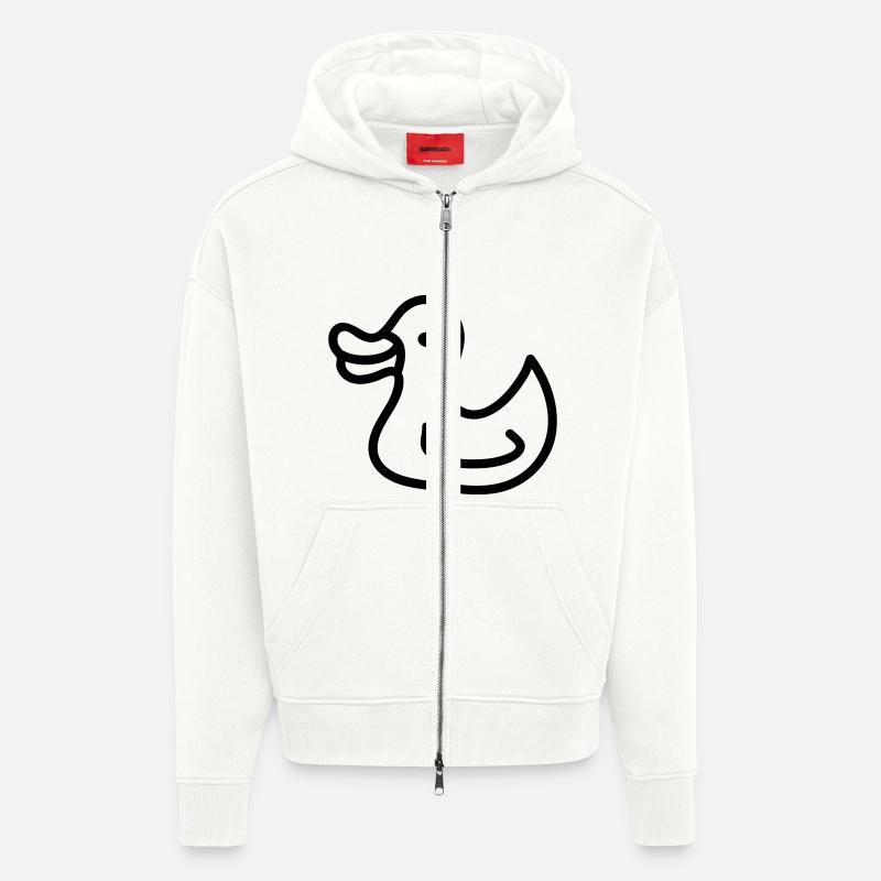 Entchen - Ente - Line - Zip Hoodie - made by SPREAD - OFF WHITE