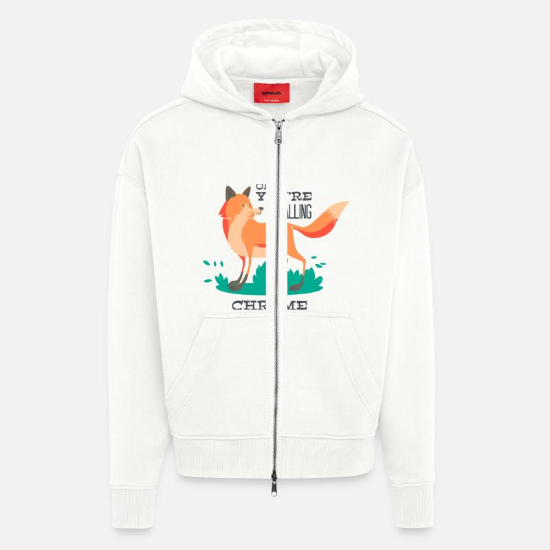 Fuchs-Chrome,Firefox Netz Browser Internet www - Zip Hoodie - made by SPREAD - OFF WHITE