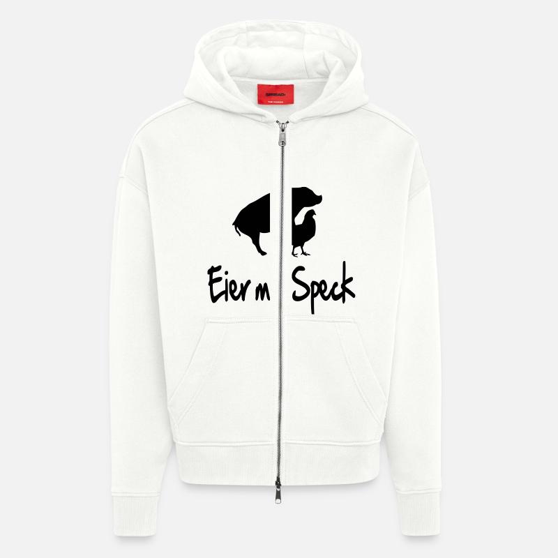 eier_mit_speck - Zip Hoodie - made by SPREAD - OFF WHITE