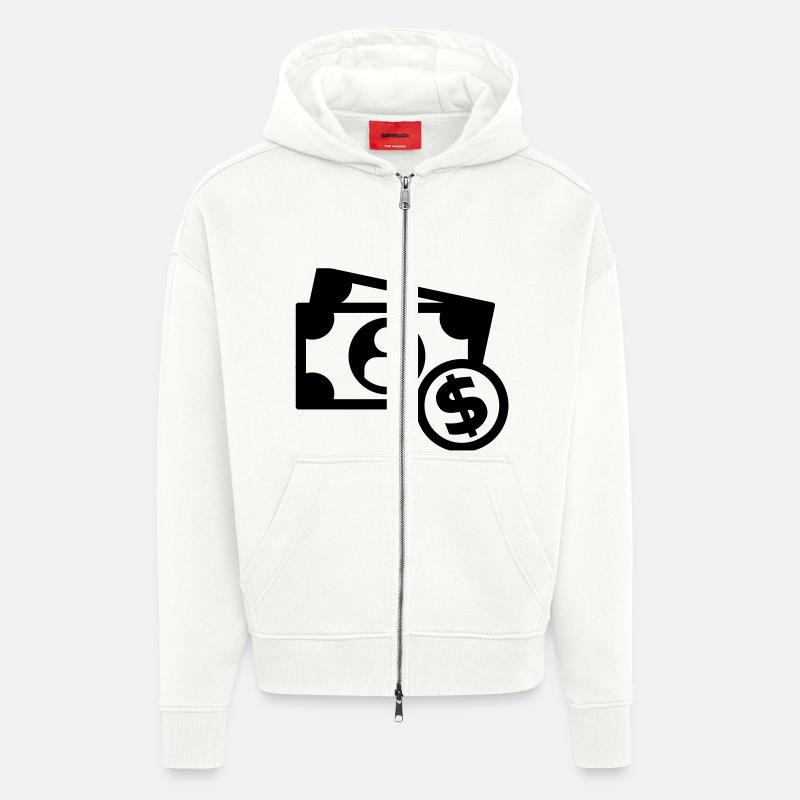 Geld - Zip Hoodie - made by SPREAD - OFF WHITE