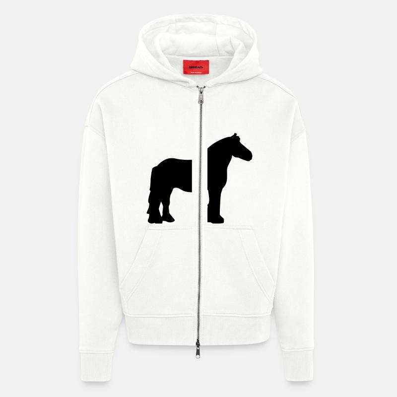 Pferd - Zip Hoodie - made by SPREAD - OFF WHITE
