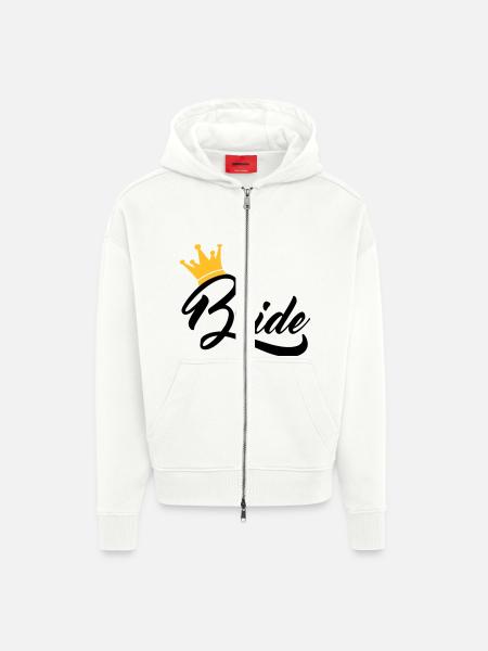 bride - Zip Hoodie - made by SPREAD - OFF WHITE