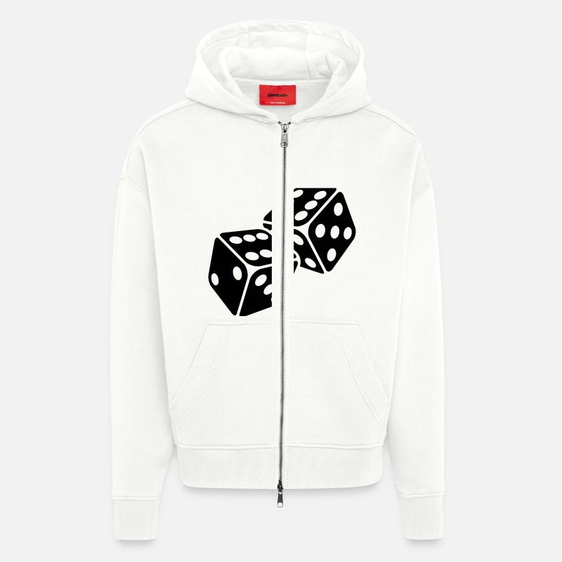 Würfel 6er Pasch - Sechserpasch - Zip Hoodie - made by SPREAD - OFF WHITE