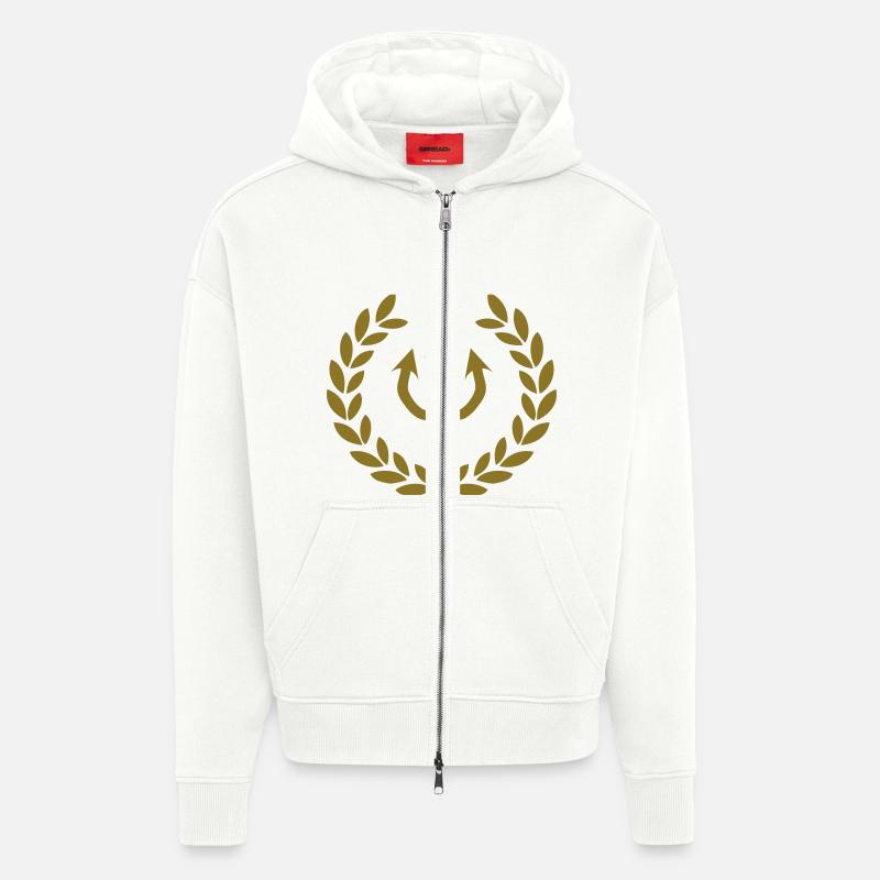 trident devil fork - Zip Hoodie - made by SPREAD - OFF WHITE