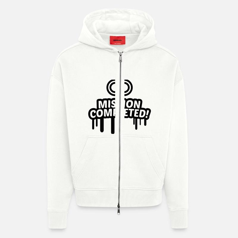 Mission mariage atteint 1,3 c. - Veste à capuche bio épaisse oversize fabriqué en UE - OFF WHITE
