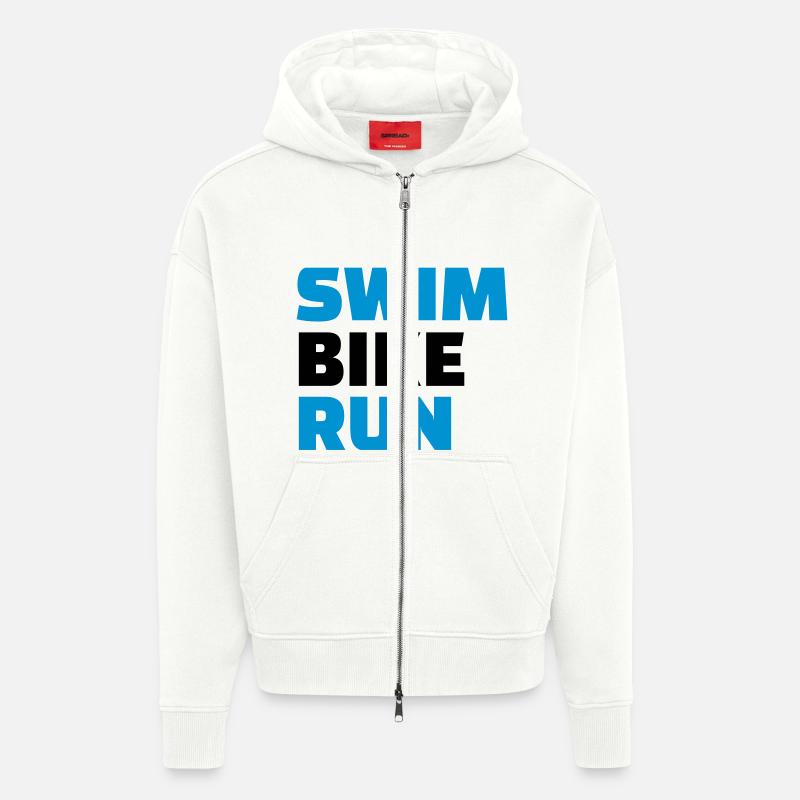 Triathlon - Zip Hoodie - made by SPREAD - OFF WHITE