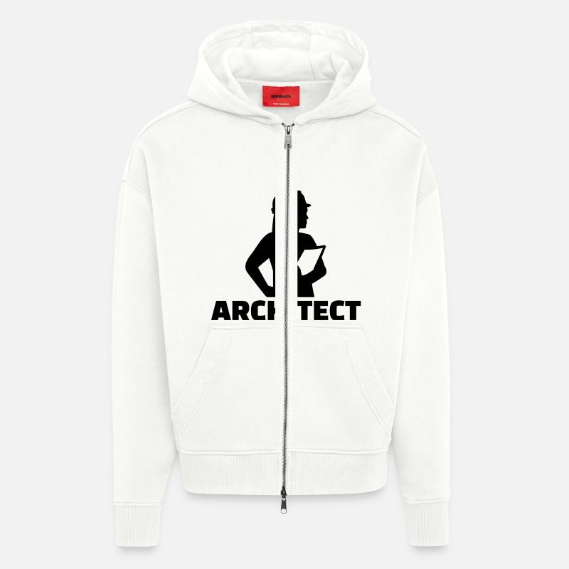 Architecte - Veste à capuche bio épaisse oversize fabriqué en UE - OFF WHITE
