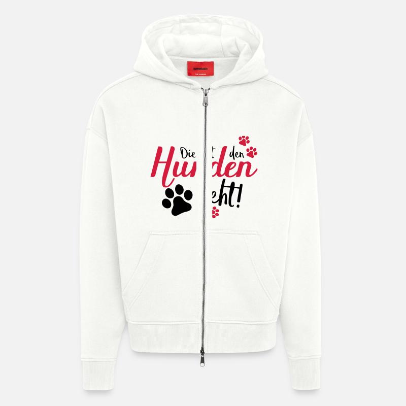 die mit den hunden geht - Zip Hoodie - made by SPREAD - OFF WHITE