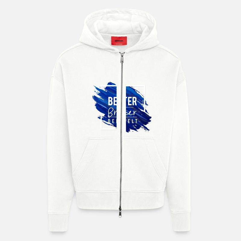 Bester Bruder der Welt 2 - Zip Hoodie - made by SPREAD - OFF WHITE