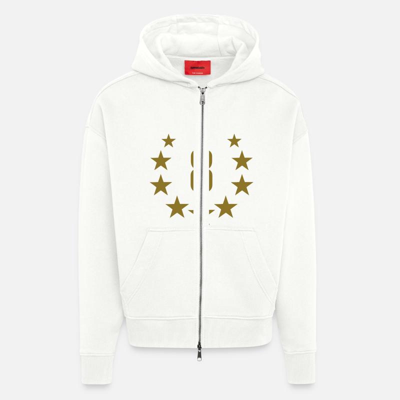 8 deluxe - Veste à capuche bio épaisse oversize fabriqué en UE - OFF WHITE