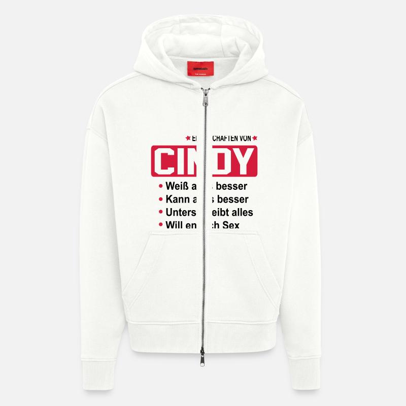 cindy - Zip Hoodie - made by SPREAD - OFF WHITE