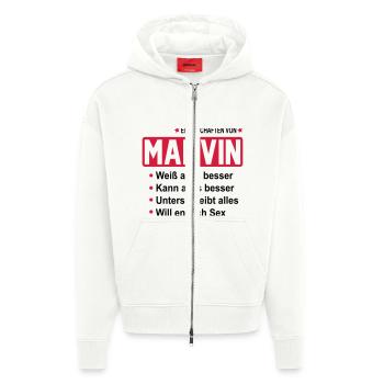 marvin - Zip Hoodie - made by SPREAD - OFF WHITE - Vorne