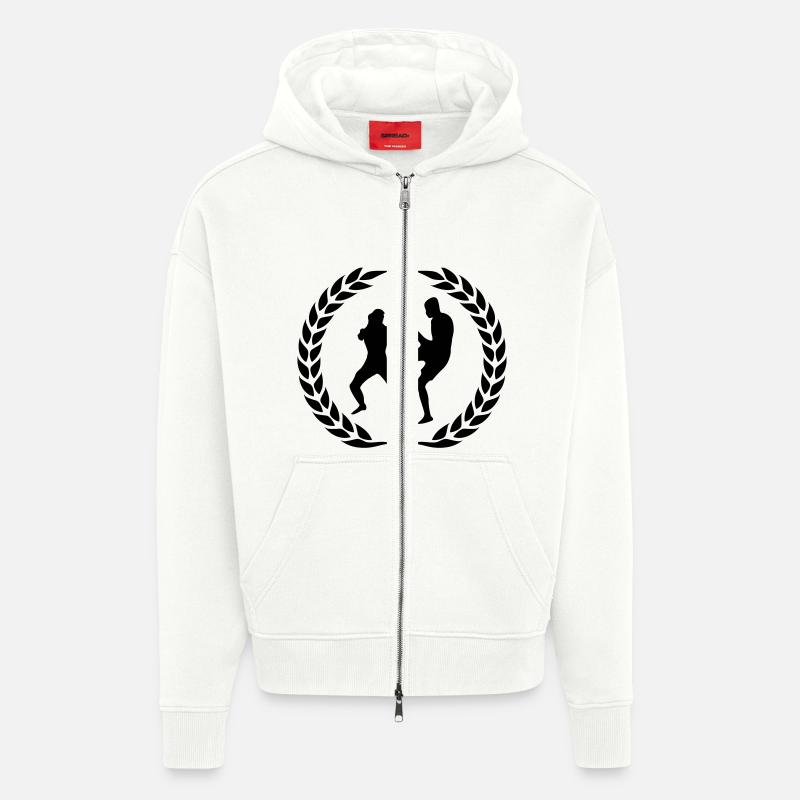 fighter design - Zip Hoodie - made by SPREAD - OFF WHITE