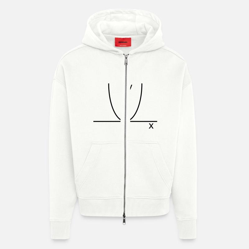 parabole x y - Veste à capuche bio épaisse oversize fabriqué en UE - OFF WHITE