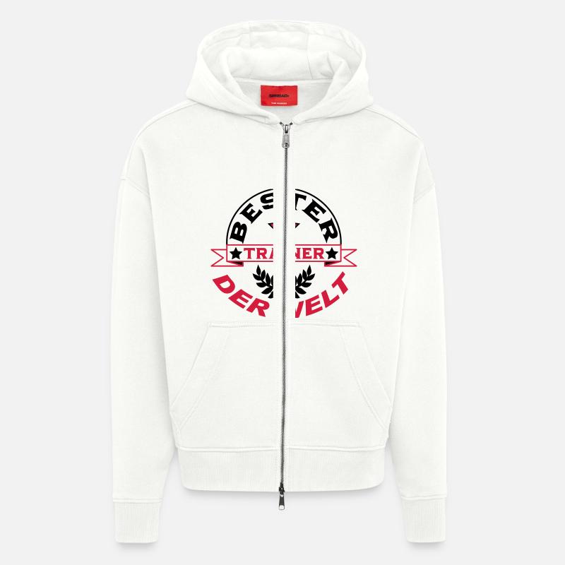 Bester trainer der welt - Zip Hoodie - made by SPREAD - OFF WHITE