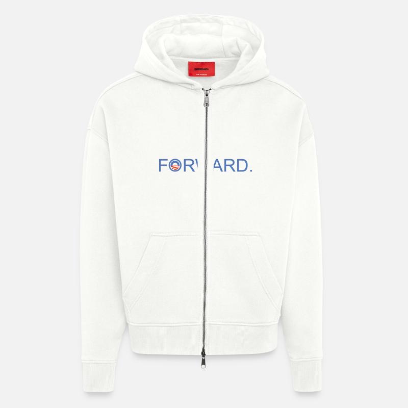 Forward Obama 2012. - Zip Hoodie - made by SPREAD - OFF WHITE