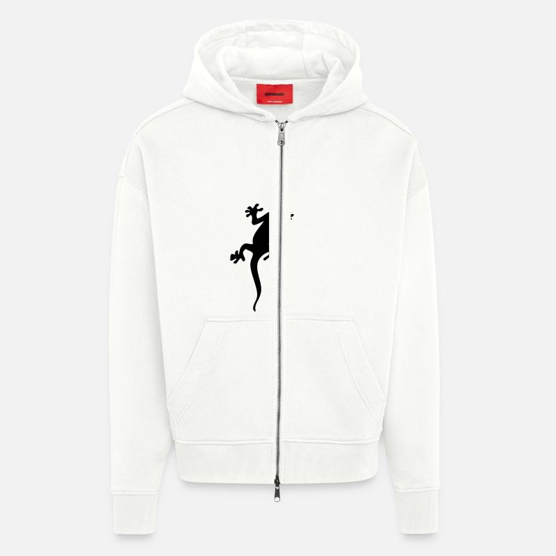 geko - Veste à capuche bio épaisse oversize fabriqué en UE - OFF WHITE