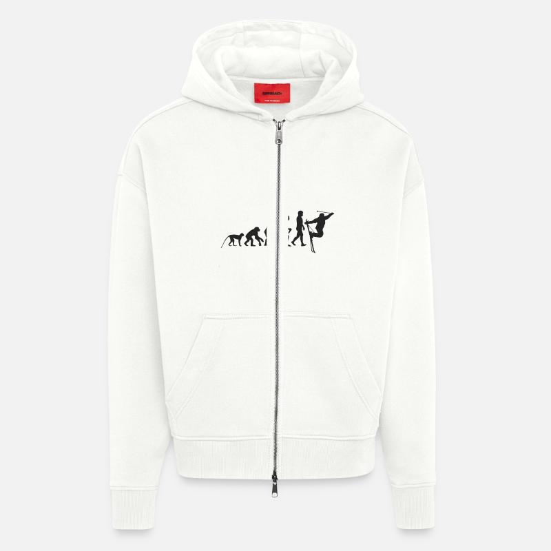 Ski Evolution - Zip Hoodie - made by SPREAD - OFF WHITE