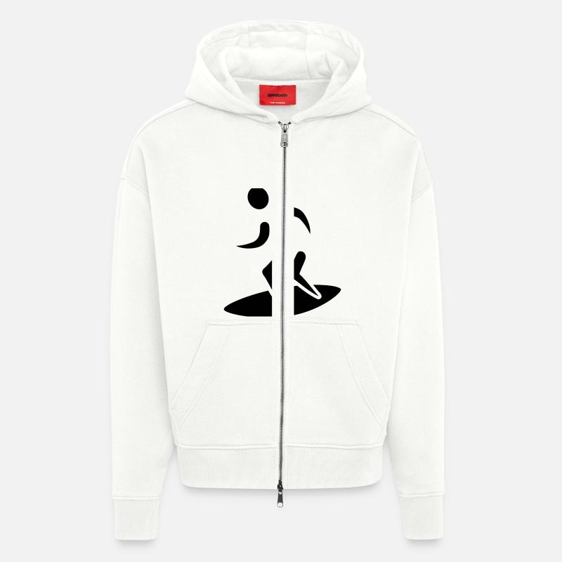 Surfer - Zip Hoodie - made by SPREAD - OFF WHITE