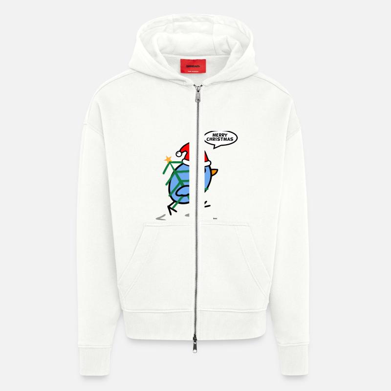 Vogel Christmas - Zip Hoodie - made by SPREAD - OFF WHITE