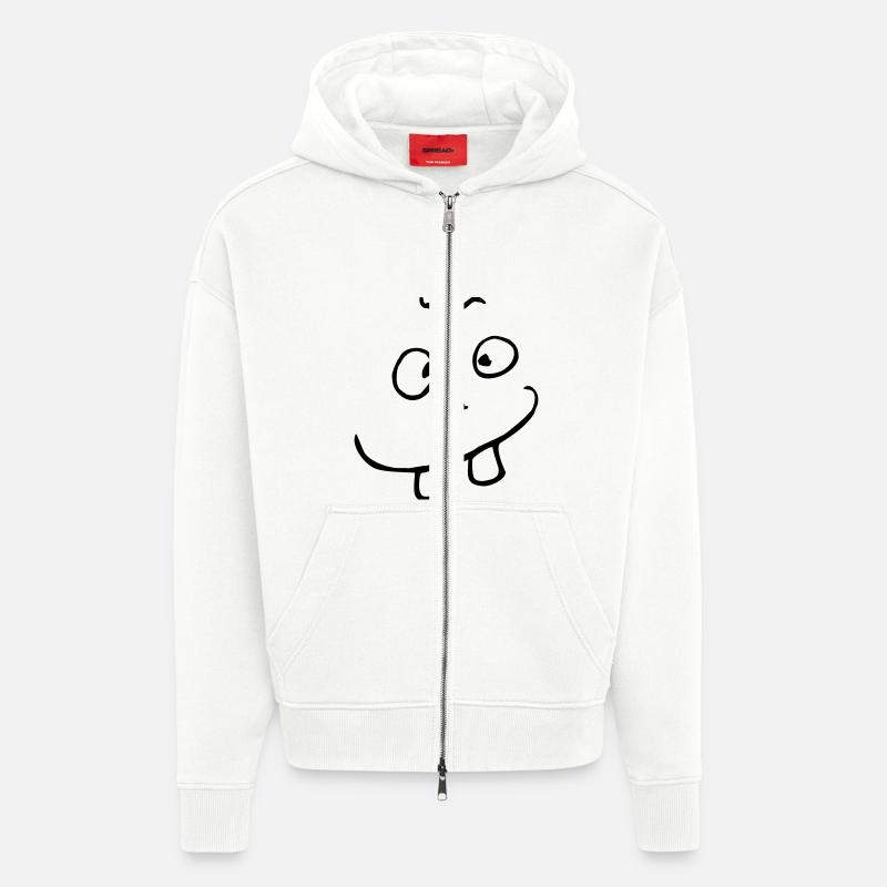 Nerd Face - Zip Hoodie - made by SPREAD - OFF WHITE