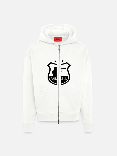 paintball - Zip Hoodie - made by SPREAD - OFF WHITE