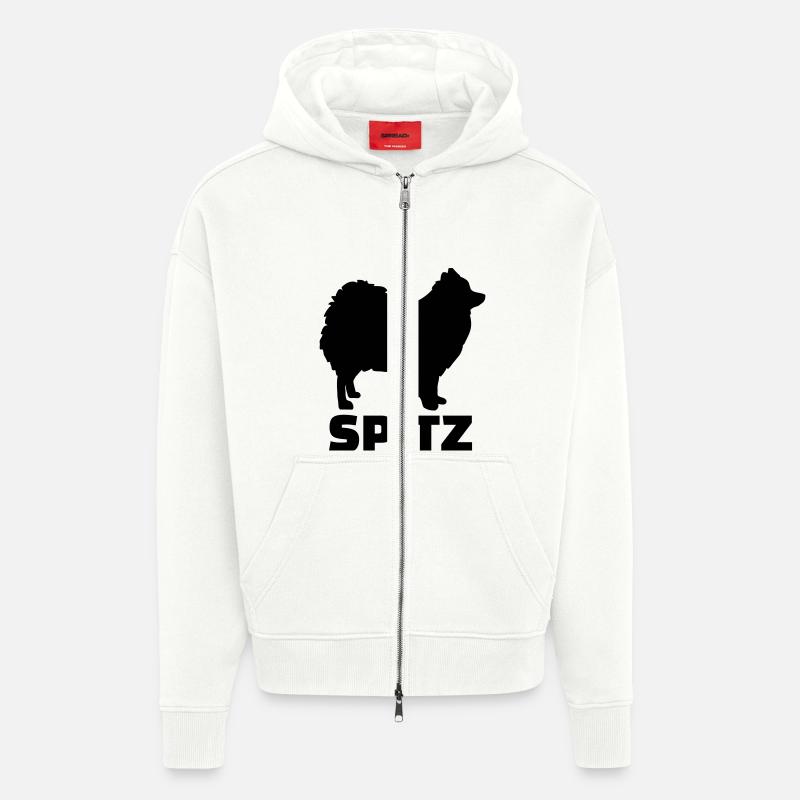 Spitz - Veste à capuche bio épaisse oversize fabriqué en UE - OFF WHITE