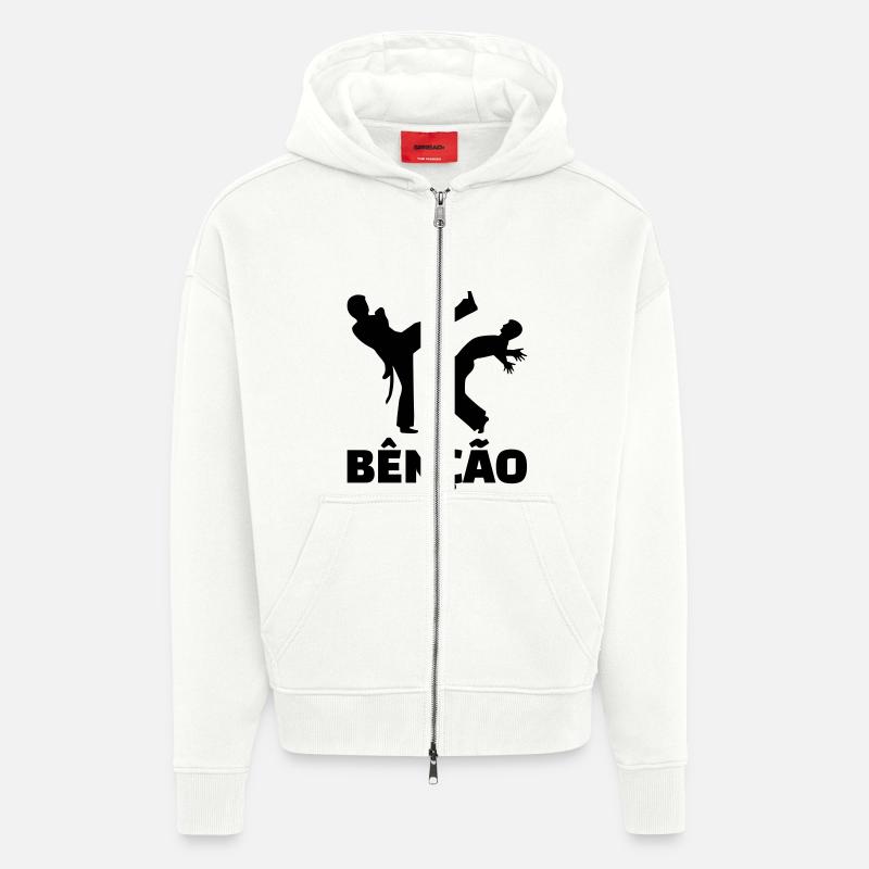 Capoeira - Veste à capuche bio épaisse oversize fabriqué en UE - OFF WHITE