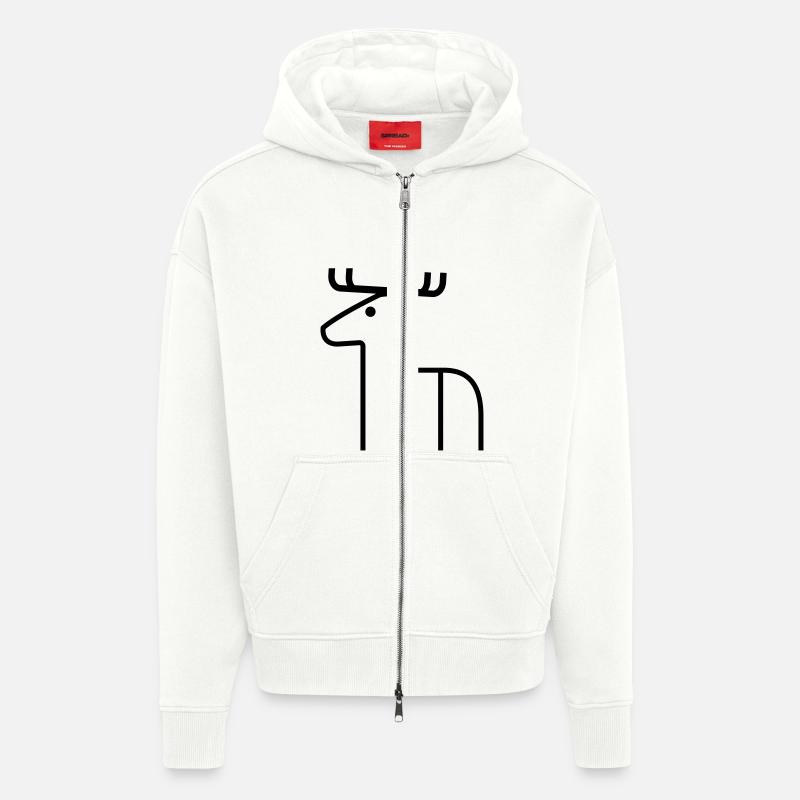 Hirsch - Zip Hoodie - made by SPREAD - OFF WHITE