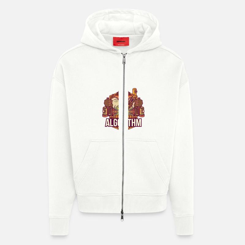 Software-Algorithmus - Zip Hoodie - made by SPREAD - OFF WHITE