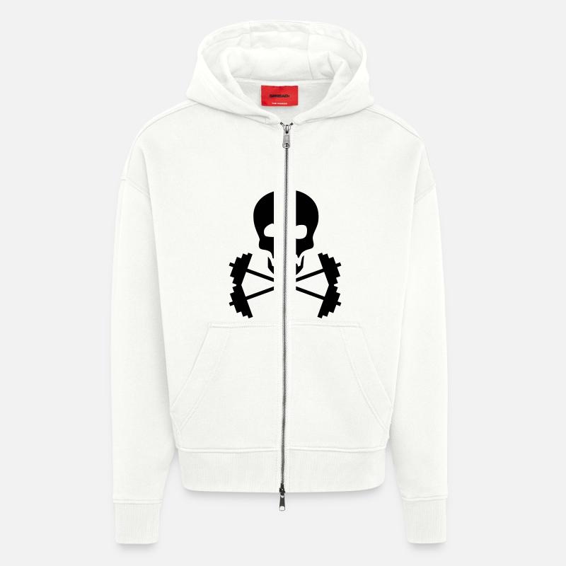 Bodybuidling - Zip Hoodie - made by SPREAD - OFF WHITE