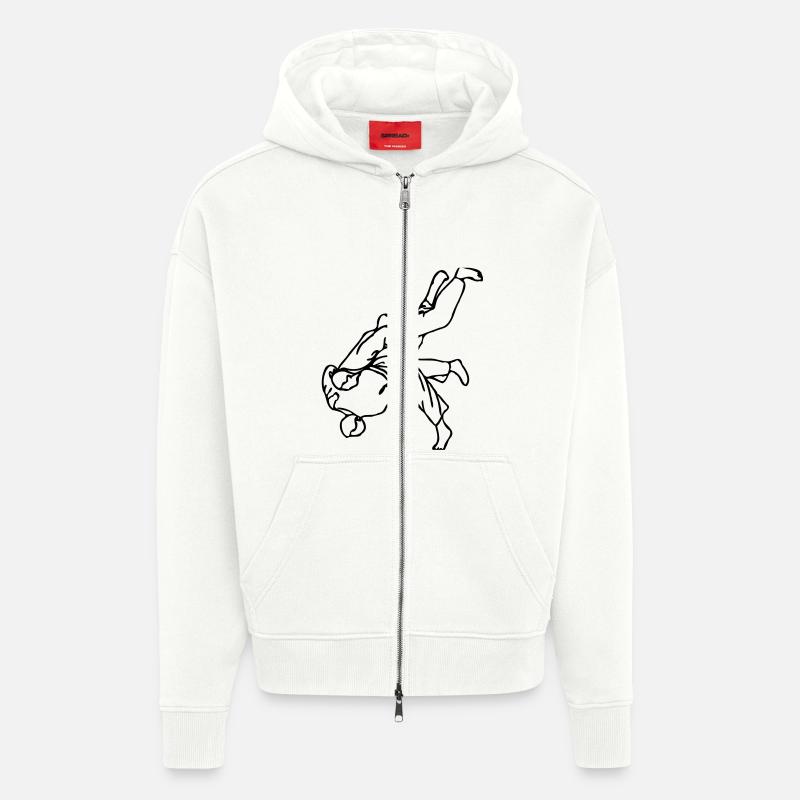 technique de judo - Veste à capuche bio épaisse oversize fabriqué en UE - OFF WHITE