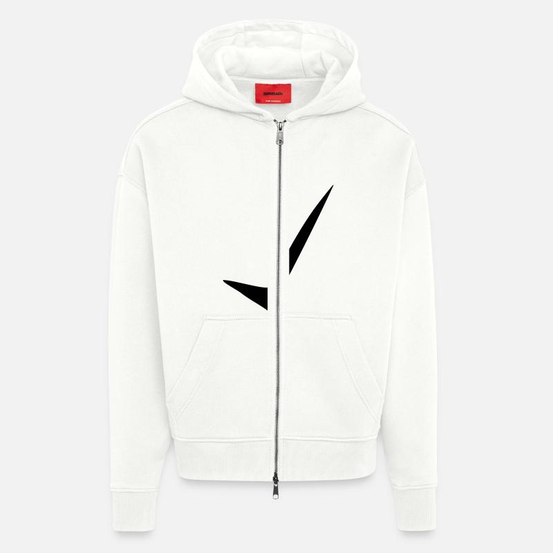 Hacken,Abhacken Zeichen,abgehackt,abhacken - Zip Hoodie - made by SPREAD - OFF WHITE