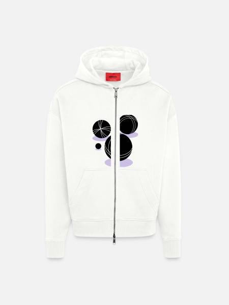 boule - Zip Hoodie - made by SPREAD - OFF WHITE