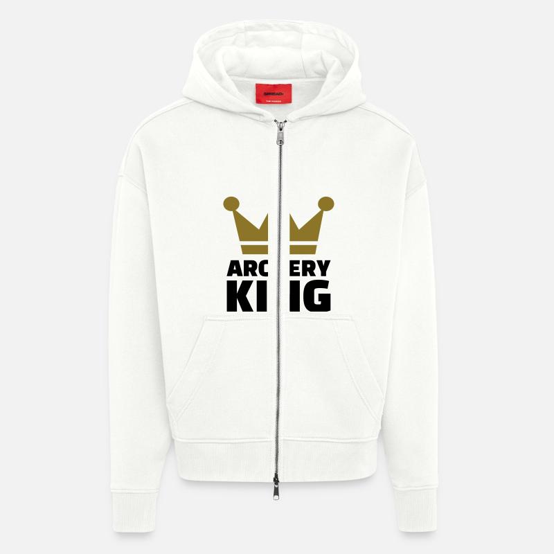 Bogenschießen - Zip Hoodie - made by SPREAD - OFF WHITE