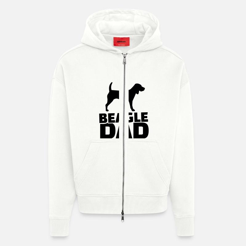 Beagle - Zip Hoodie - made by SPREAD - OFF WHITE
