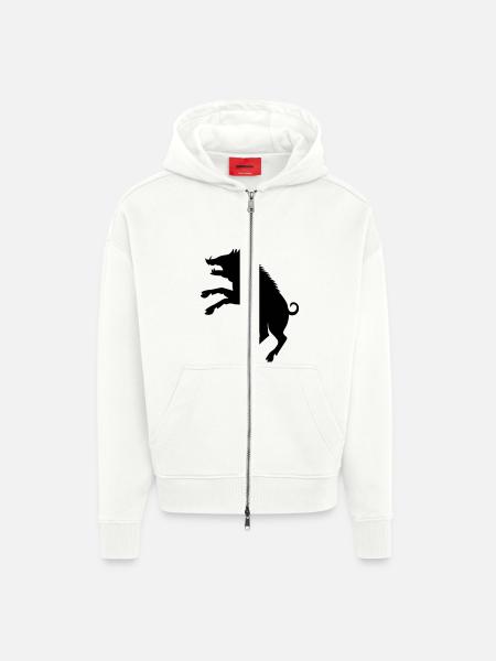 Wildschwein - Zip Hoodie - made by SPREAD - OFF WHITE